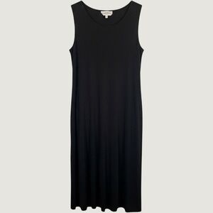 Vintage Stephanie Thomas Liquid Knit Dress Women's 20 Black Sleeveless‎ Sheath